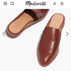 Madewell Chestnut Leather Slip-On Loafers